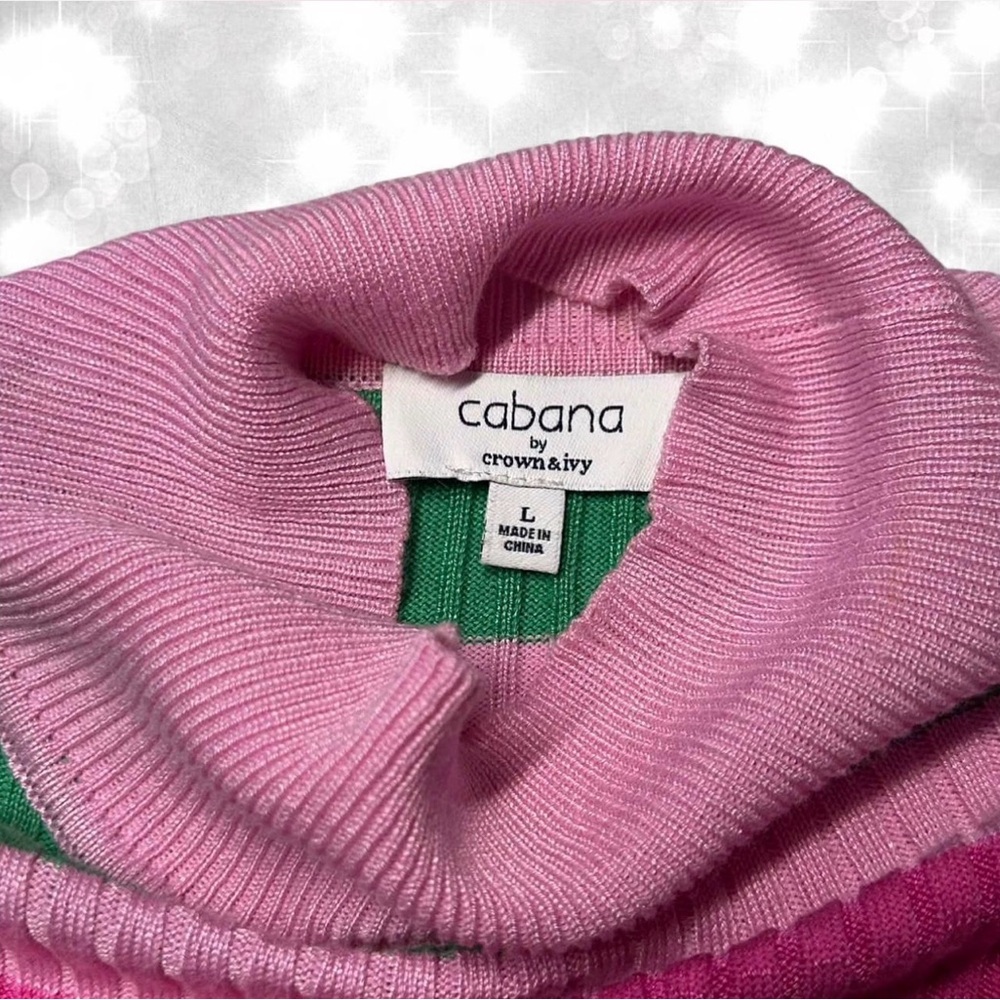 Y2K 90s Aesthetic Barbiecore Long Sleeve Turtle Neck Striped Top - Picture 7 of 7